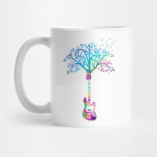 Bass Guitar Tree Abstract Texture Theme Mug